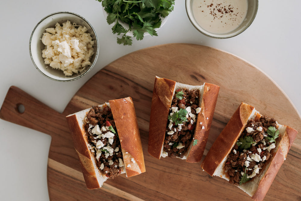 Emma's Mediterranean Spiced Lamb mince Baguettes